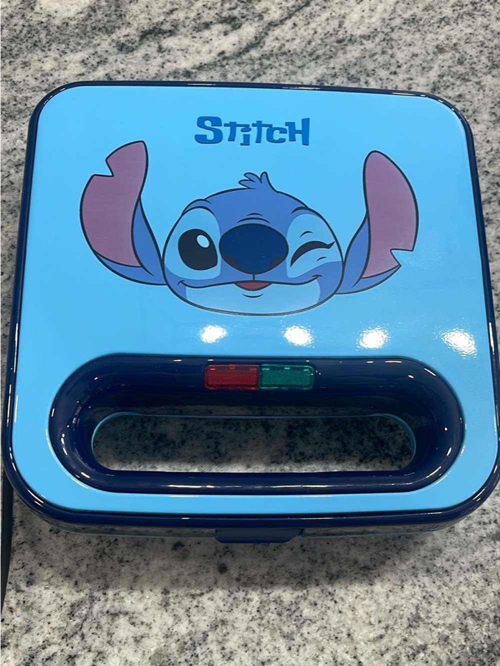 Disney Light Blue Stitch Winking waffle maker